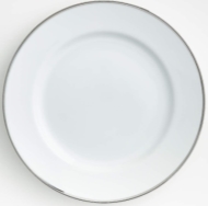 Maison Platinum Rim Dinner Plate + Reviews | Crate and Barrel